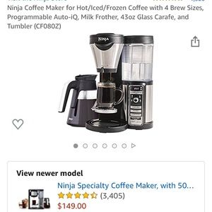 ninja coffee bar and kitchenaid coffee grinder
